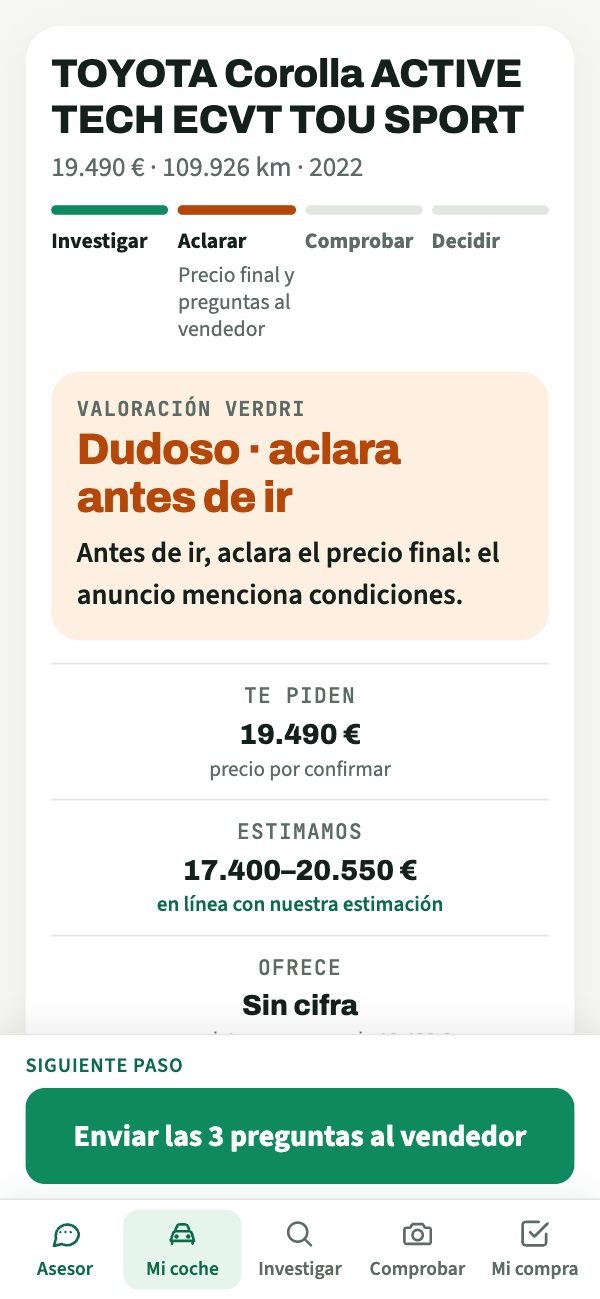 Mi coche: Tu coche, de un vistazo